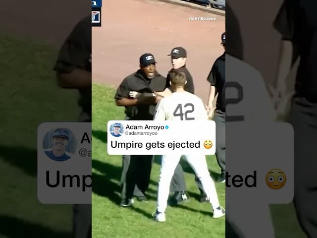 Umpire gets ejected 😳 #baseball