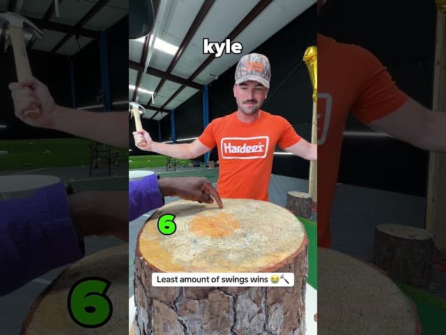 Least amount of swings wins 😭🔨