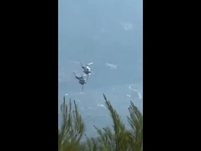 Two dead after Greek firefighting helicopters collide