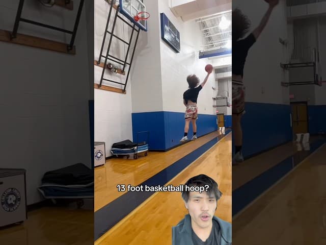 Can anyone dunk on a 13 foot basketball hoop?