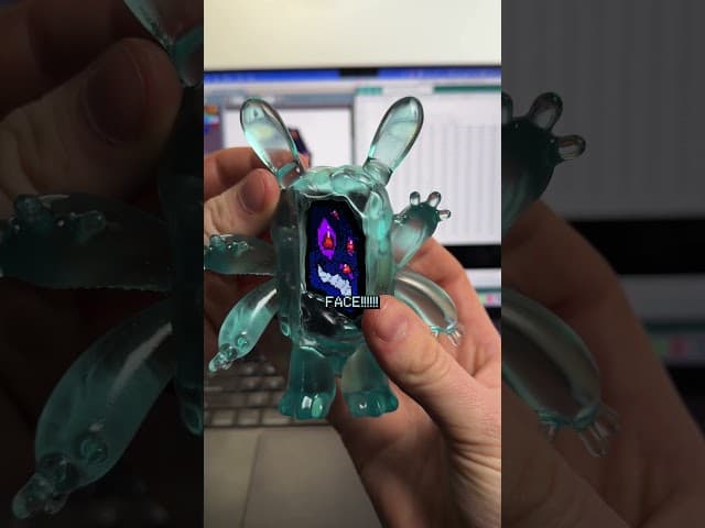 art toy + esp32 epic mode !!  #3dprinting #resinprinting #arttoys