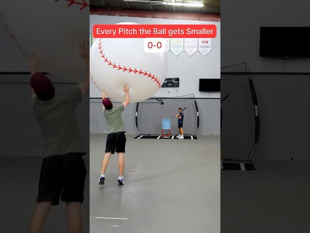 Every Pitch the Baseball Gets Smaller