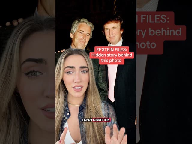The hidden story behind this infamous photo of Trump and Epstein #news #trump #politics #epstein