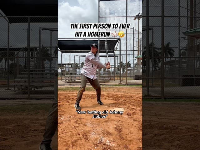 The first homerun EVER!!🤣🔥 #baseball #baseballlife #baseballplayer #homerun #viralshort #athlete