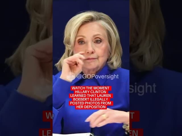 Watch Hillary Clinton Learn Boebert ILLEGALLY SHARED Photo During Deposition