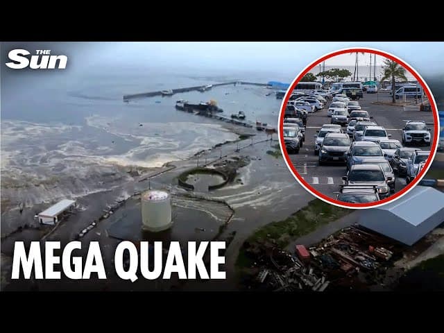 Tsunami waves hit Hawaii after MONSTER earthquake rocks Pacific - as thousands flee US and Japan