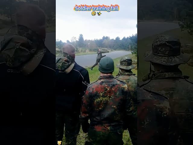 Soldier training fail 🤣 #soldier #tranding #army #shorts