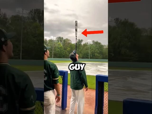 He balanced everything on his head 😲🤣 #balance #baseball #sports #shorts