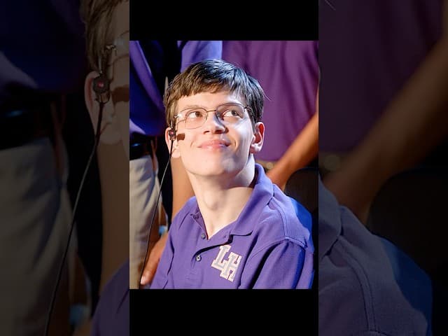 A boy with a disability performs a solo song#shorts