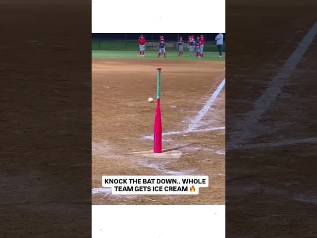Knock the bat down and the whole team gets ice cream...🔥