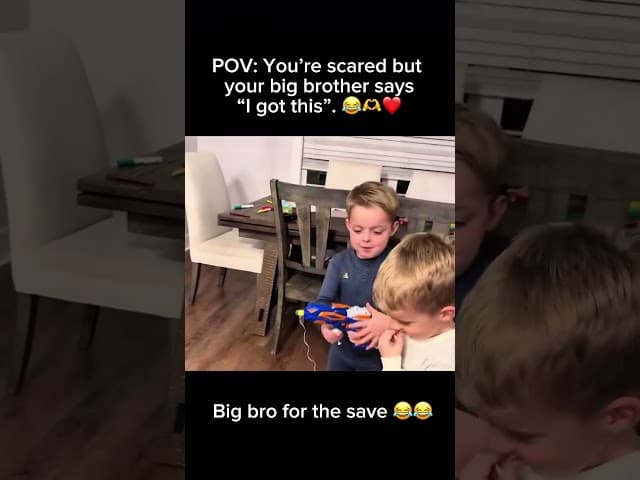 POV: You’re scared but your big brother says “I got this” ❤️😂🫶 #shorts