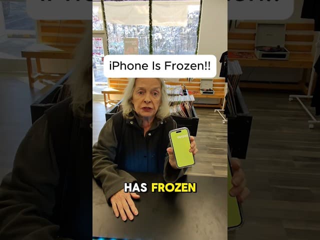 iPHONE IS FROZEN 🥶 #education #brokenfix #smartphone #tech #problemfix #cellphone #mobilephone
