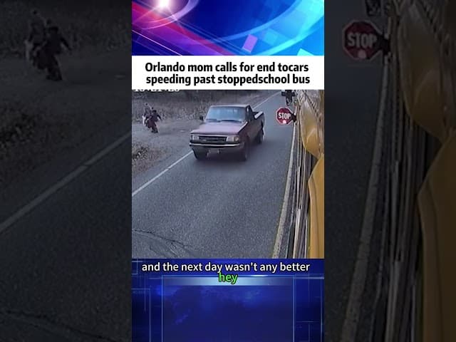Orlando mom calls for end tocars speeding past stoppedschool bus#news