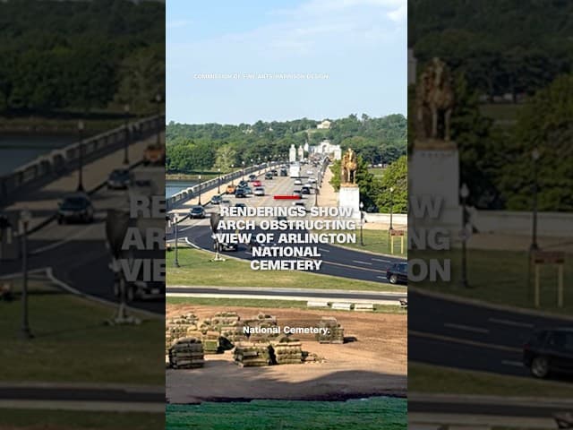 Renderings show arch obstructing view of Arlington National Cemetery