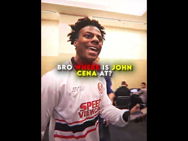 Speed Couldn’t See John Cena😂💀 #ishowspeed #johncena #edit