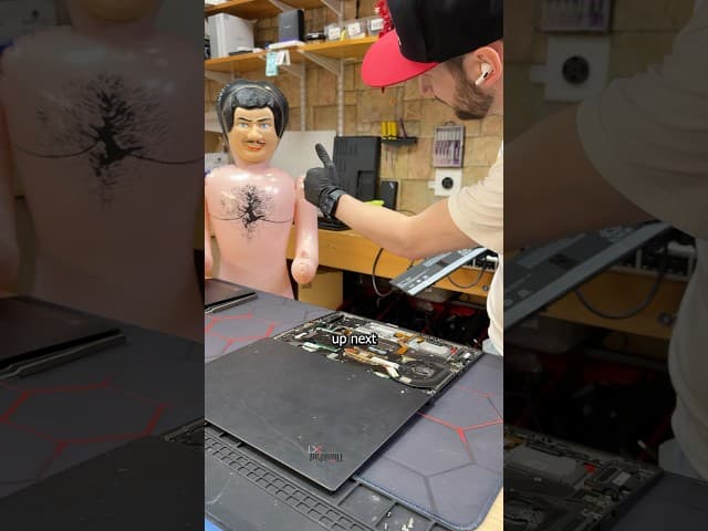 I Rescued a DISGUSTING Broken ThinkPad for Less Than $100 #shorts #tech #pc #technology