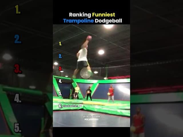 Ranking Funniest Trampoline Dodgeball Moments 😂