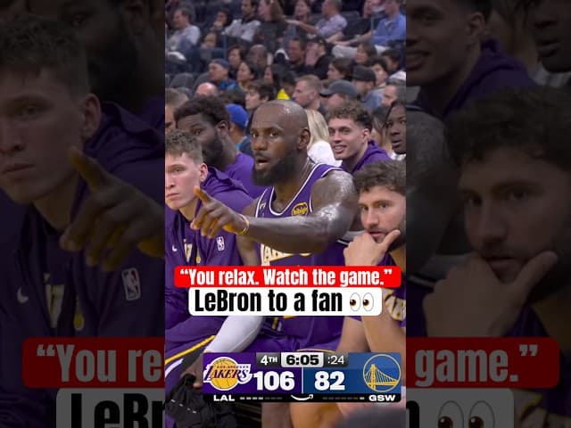 LeBron tells a fan to relax 😳
