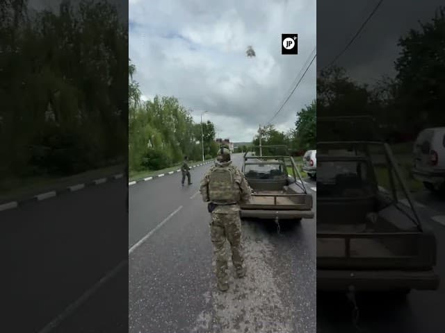 Interceptor portátil ruso derriba dron ucraniano