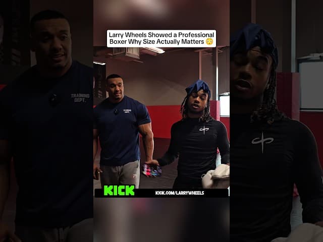 Larry Wheels Showed a Professional Boxer Why Size Actually Matters #larrywheels