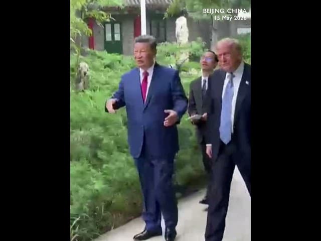 WATCH: Xi gives Trump tour of Zhongnanhai gardens- residence for the Chinese leadership