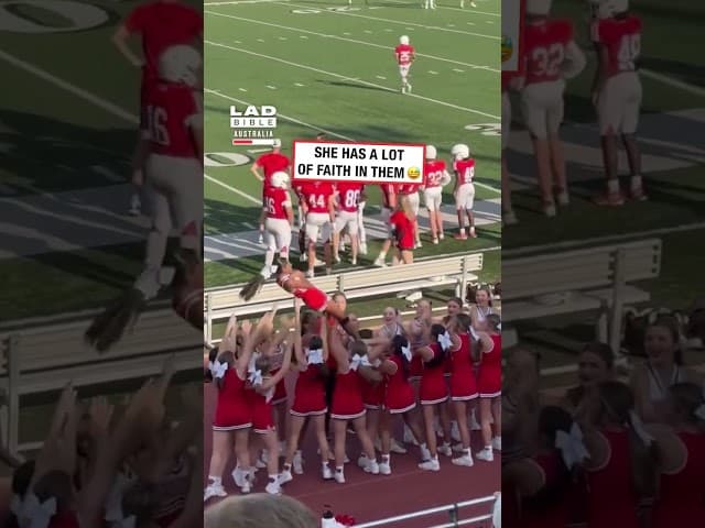 Crazy cheer stunt gives me a headache 🤕😱