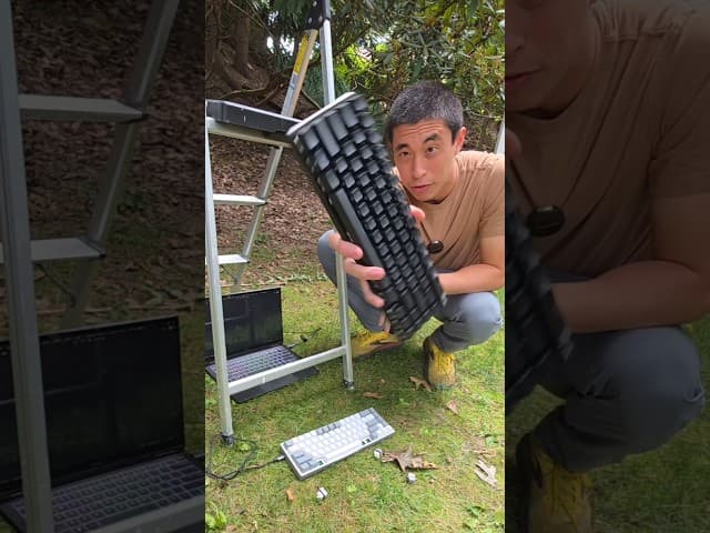 using an *optical* keyboard for the bowling ball test