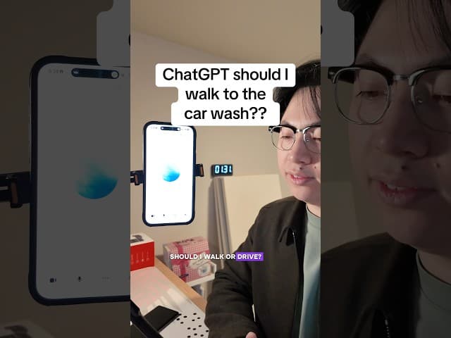 #ChatGPT thinks we should be walking to the car wash 🫩