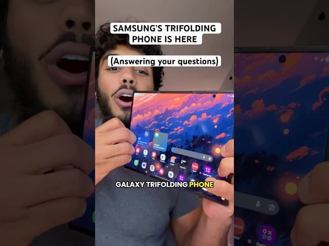 SAMSUNG’S TRIFOLDING PHONE - Answering your questions #galaxyztrifold #trifold #samsung #tech