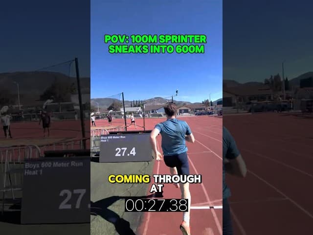 100M Sprinter Sneaks Into 600M Race☠️