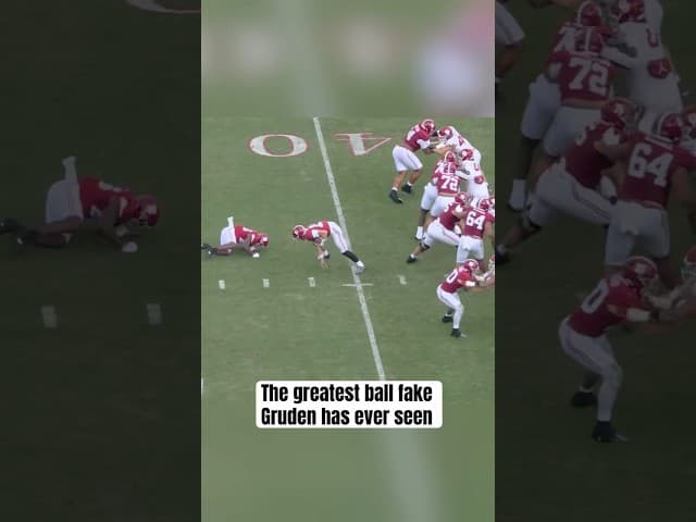 The ball fake was so good, Coach Gruden thought both guys actually slipped!