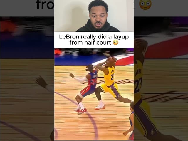 ONE DRIBBLE FROM HALFCOURT?? 😭