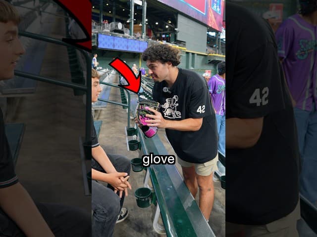 Catch a Ball, Win the Glove 😳 #baseball #mlb