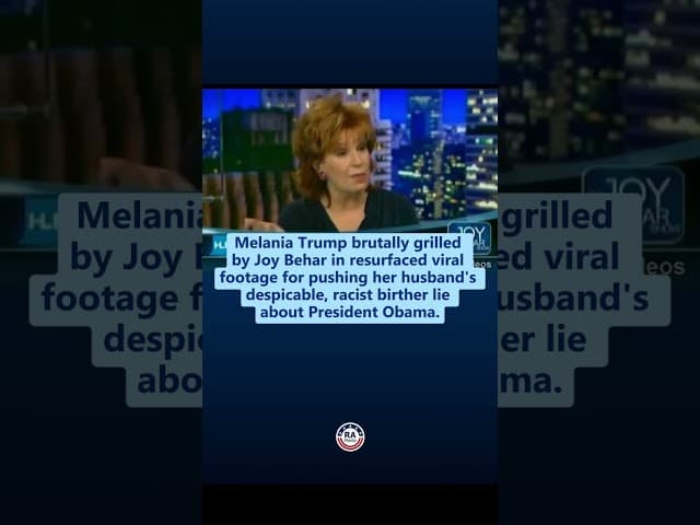 Melania Confronted Over Past Obama Claim 😳 #MelaniaTrump #Obama #Politics⸻