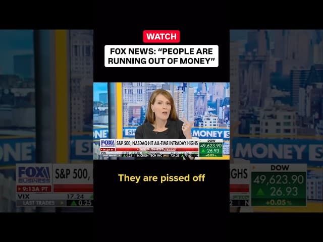 FOX NEWS: “PEOPLE ARE RUNNING OUT OF MONEY”