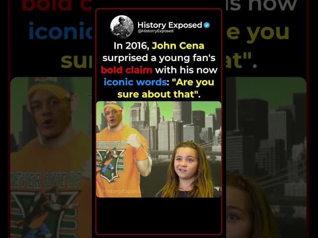 When John Cena Asked a Kid "Are You Sure About That?" 🤔💪