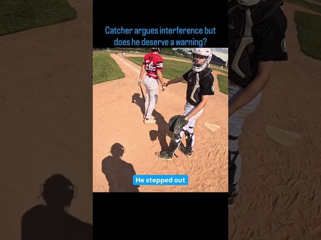 #15u he may have stepped out but that's not how interference works… #baseball #umpire #sports #mlb