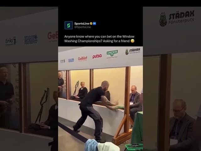 This must be the LeBron of window washing 😂 #sports #betting #sportsbetting #gambling #gamble