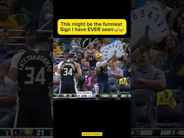 This might be the funniest Sign I have EVER seen🤣😂 #nba #basketball #sign #giannisantetokounmpo