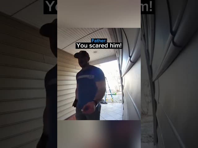 Kid Gets Scared By Mom Talking On Doorbell Camera…