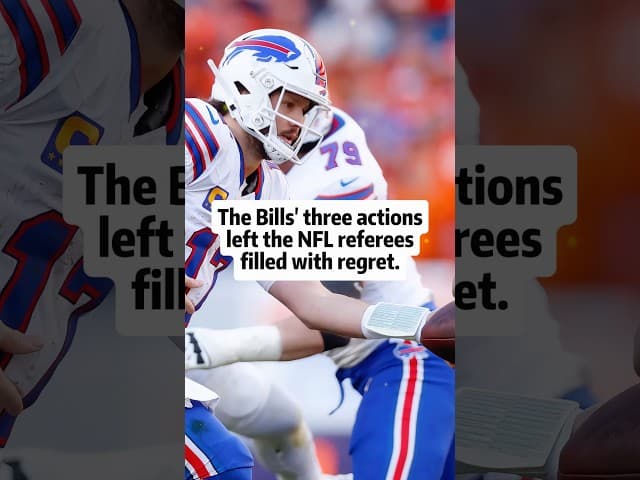 The Bills’ three actions left the NFL referees filled with regret.-1 #shorts#buffalobills#celebrity