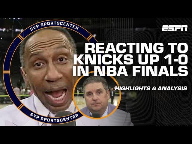 Stephen A. Smith holds back his excitement after Knicks take NBA Finals Game 1 | SC with SVP