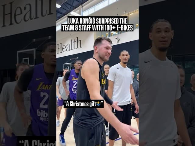 The Lakers loved Luka's Christmas gift 🙌 #lakers