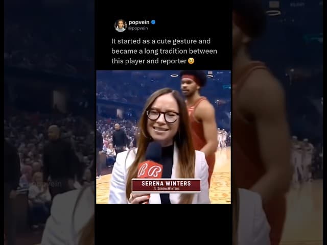 The way it started as a cute gesture and became a long tradition between this player and reporter 🥹