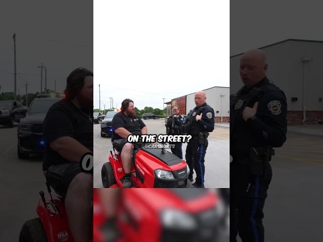 Chillest Cop Stops Lawn Mowers 😂 @WestenChamplin