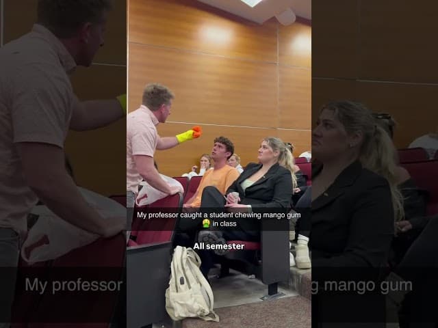 Chewing gum in class is illegal? Even during March madness?!?