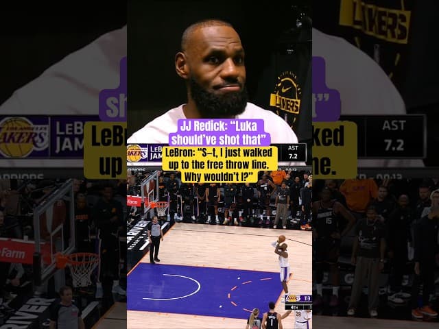 JJ and LeBron on technical FT in the clutch 😅