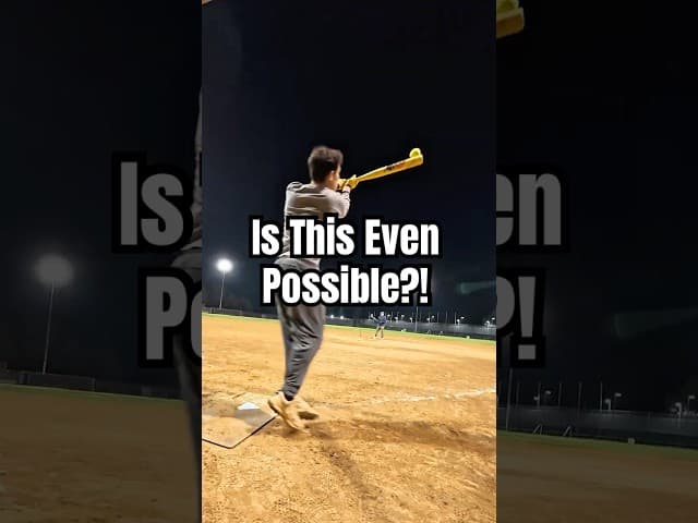 IS THIS POSSIBLE?! #slowpitchsoftball #baseball #hitting #highlights #mlb #shorts #challenge #relay