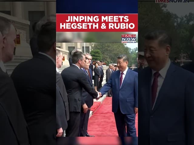China President Jinping Meets US Secretary of War Hegseth, Secretary of State Marco Rubio #shorts