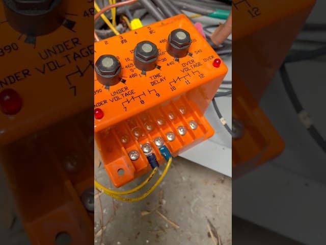 Phase Monitor Relay #electrical #industrialelectrician #motorcontrol
